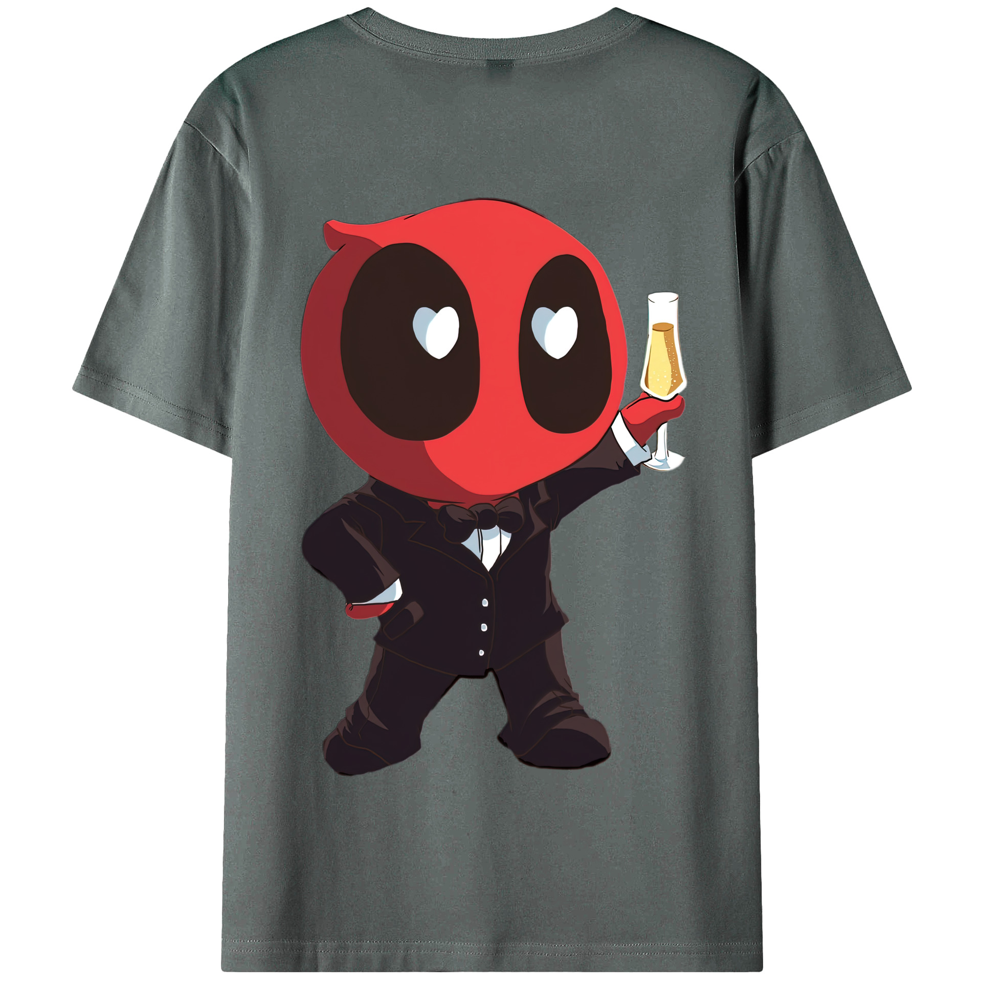 （画像用） Deadpool デッドプール 綿100％半袖Tシャツ（背面プリント）